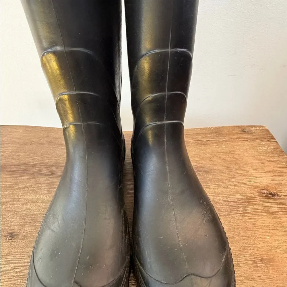 Kamik Kids Tall Black Rubber Rain Boots size 3